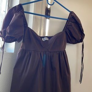 Beautiful baby doll tie . dress . Chocolate.